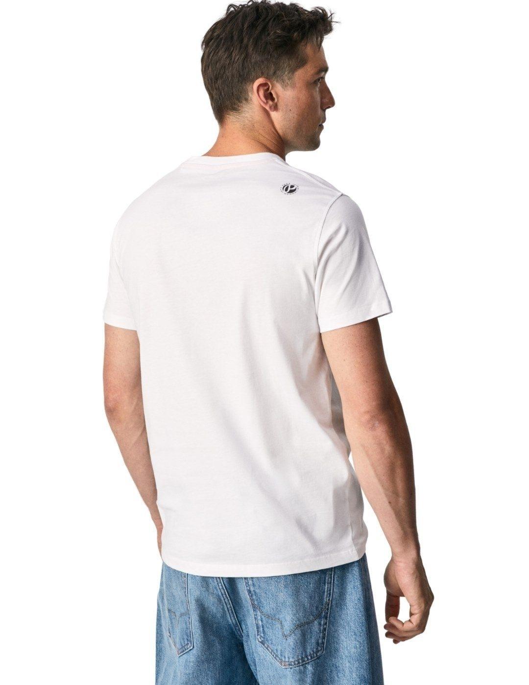 Camiseta Pepe Jeans Wayne Blanca Para Hombre