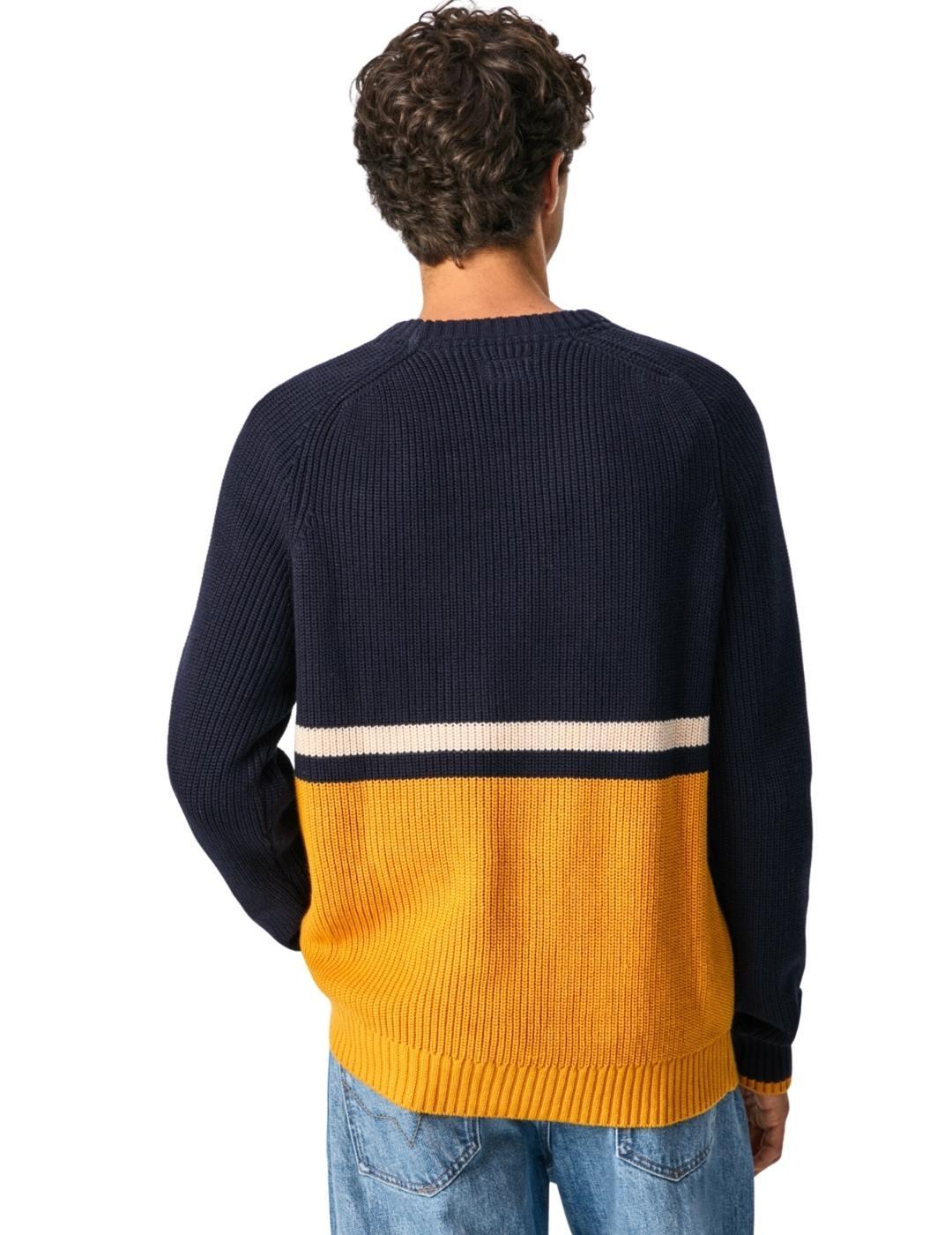 Jersey Pepe Jeans Gustav Tricolor Para Hombre