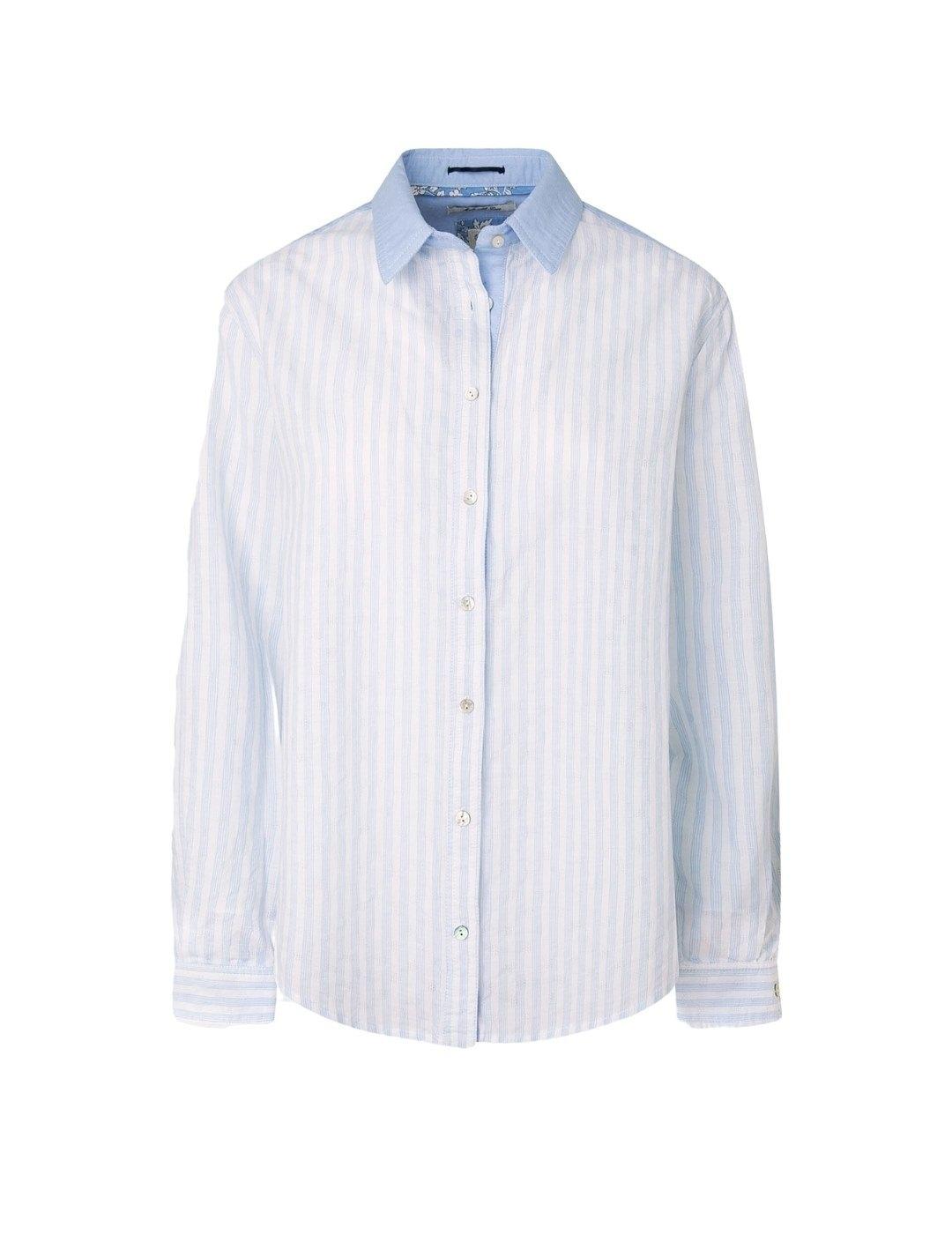 Camisa Pepe Jeans Betsy Azul y Blanca de Rayas Para Mujer