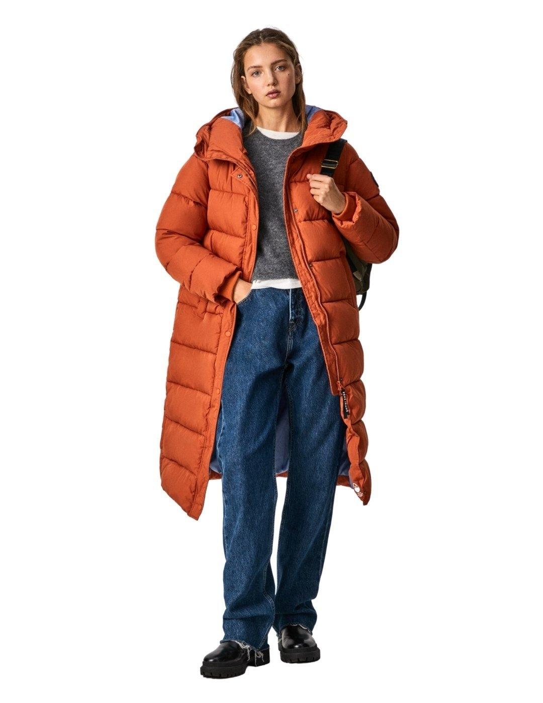 Cazadora Pepe Jeans Norah Naranja Acolchada Para Mujer