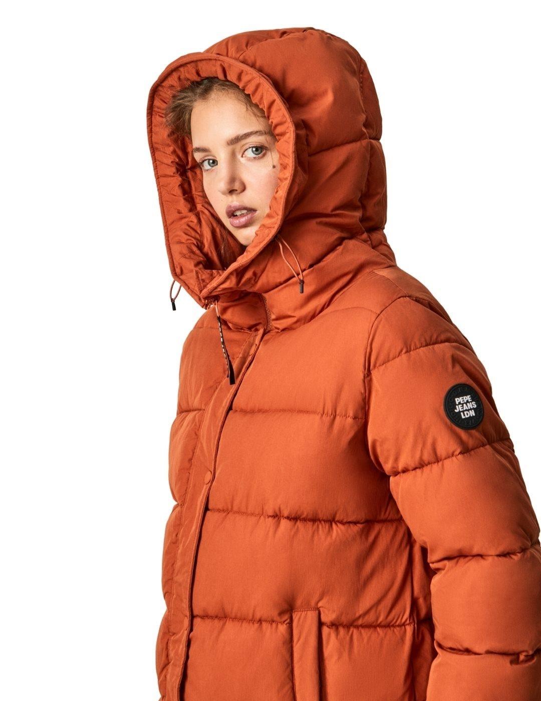 Cazadora Pepe Jeans Norah Naranja Acolchada Para Mujer