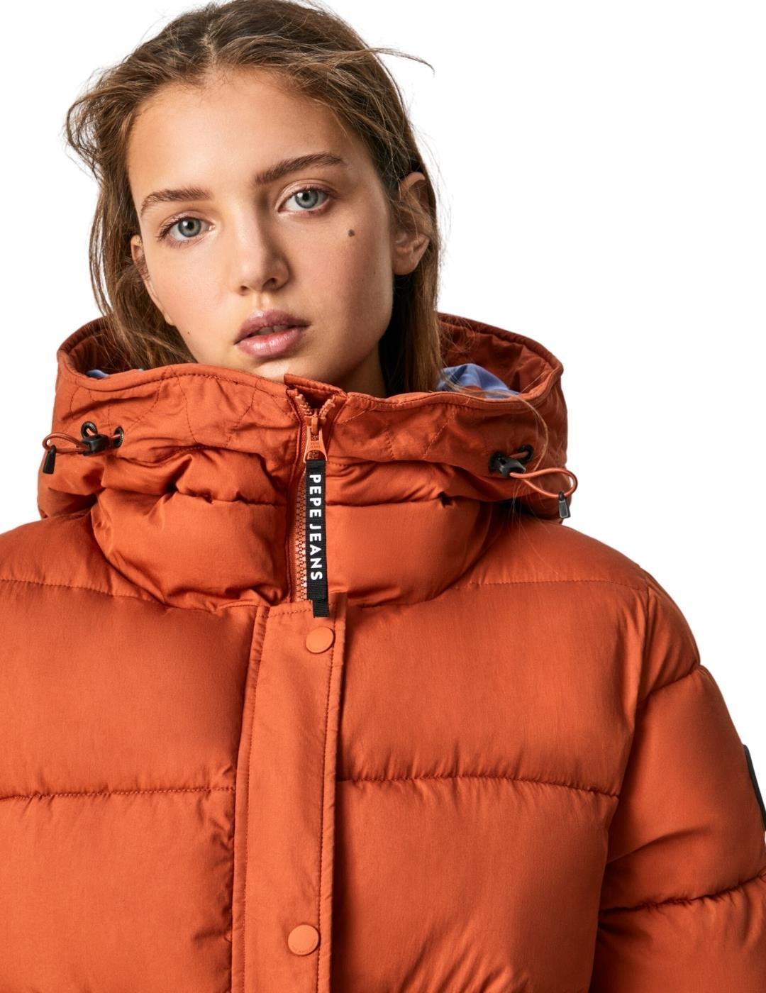 Cazadora Pepe Jeans Norah Naranja Acolchada Para Mujer