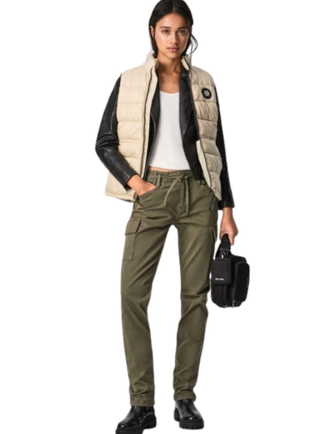 Chaleco Pepe Jeans Sita Beige Para Mujer