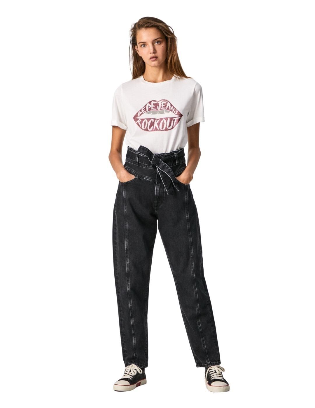 Camiseta Pepe Jeans Lips Blanca Para Mujer
