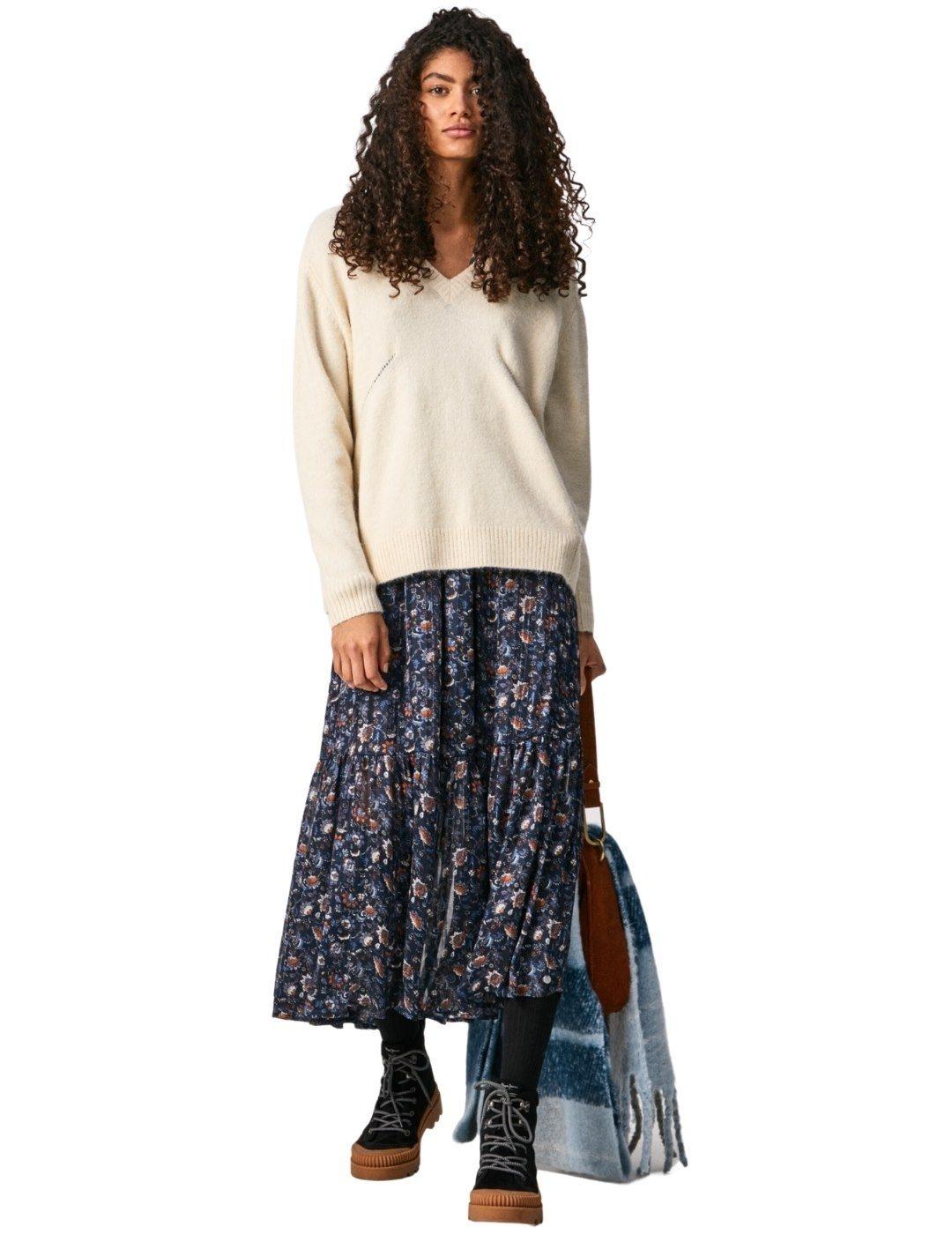 Jersey Pepe Jeans Clara Color Perla Para Mujer