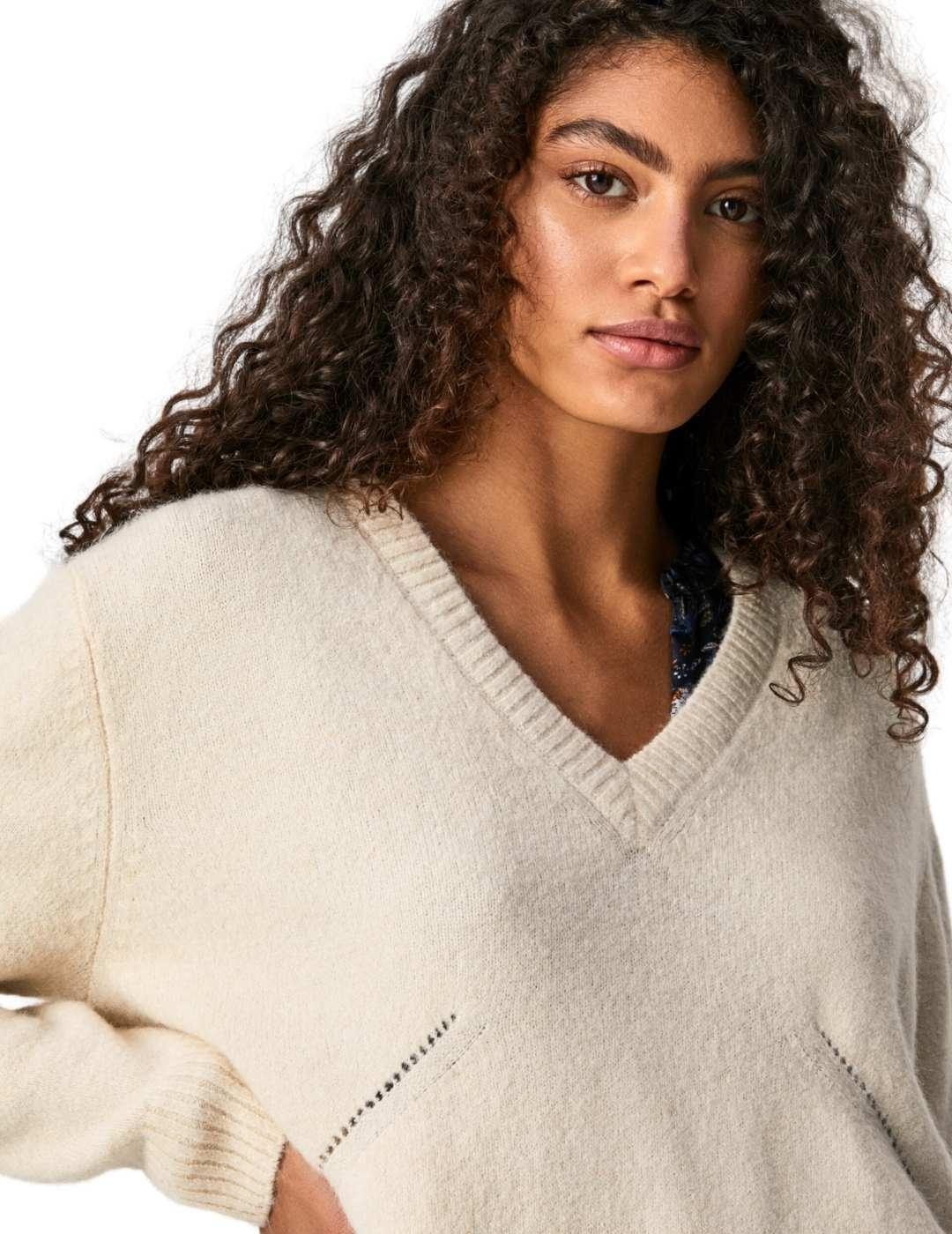 Jersey Pepe Jeans Clara Color Perla Para Mujer