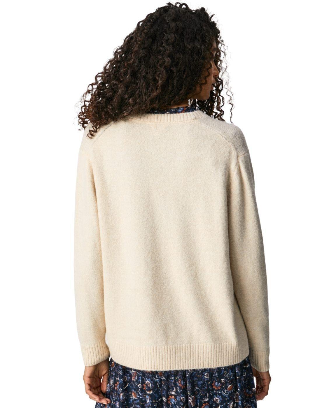 Jersey Pepe Jeans Clara Color Perla Para Mujer