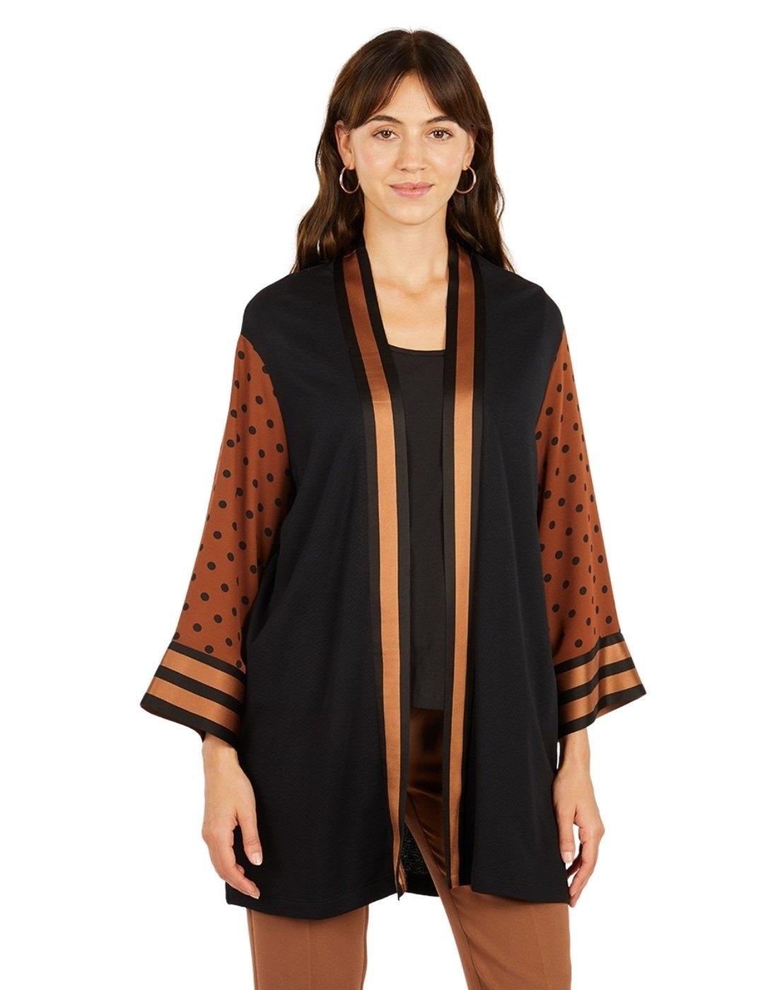 Kimono Anna Mora Bicolor Para Mujer