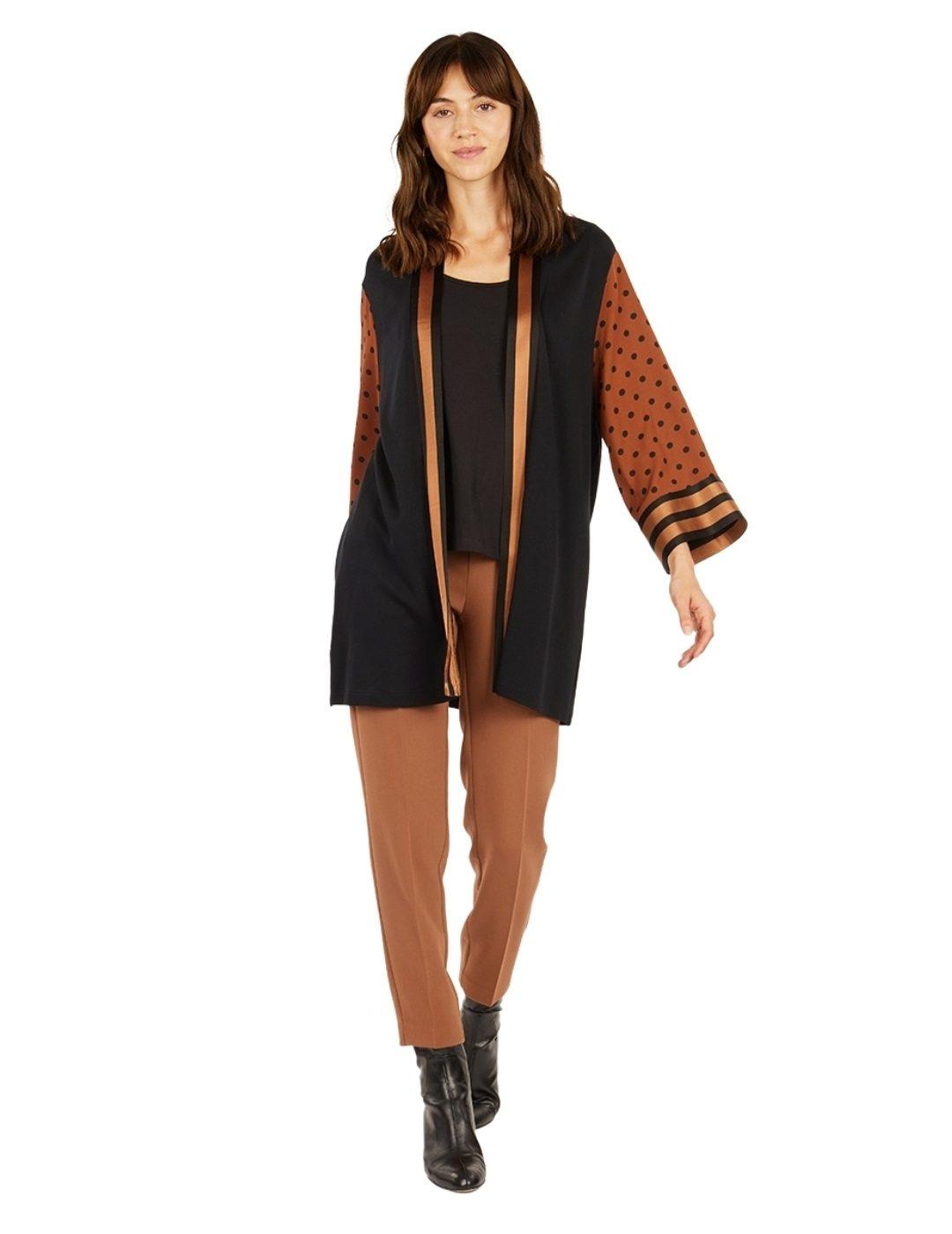 Kimono Anna Mora Bicolor Para Mujer