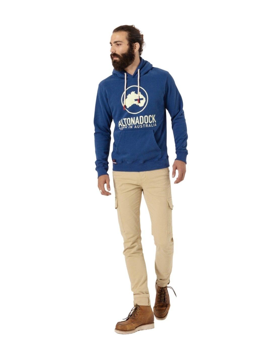 Sudadera Altonadock Azul Logo Para Hombre