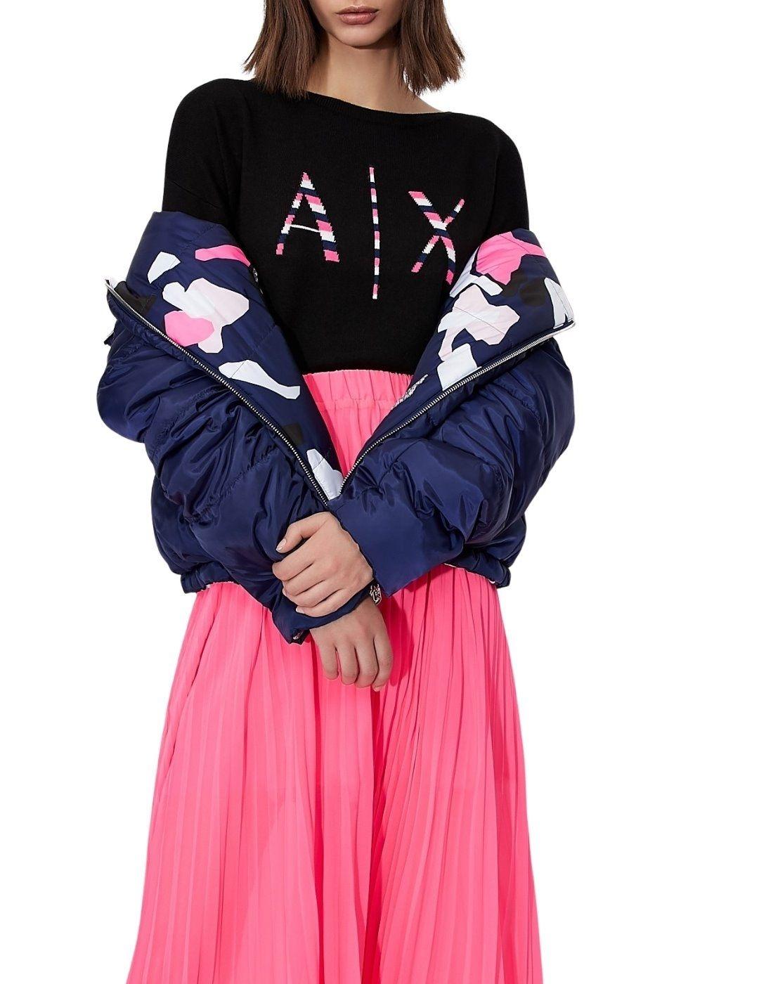 Jersey Armani Exchange Negro Logo Para Mujer