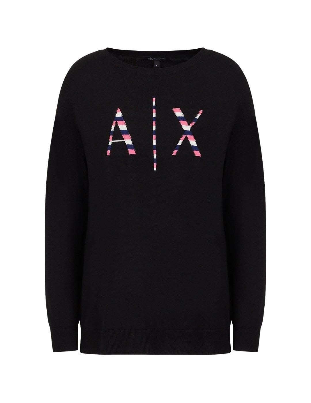 Jersey Armani Exchange Negro Logo Para Mujer