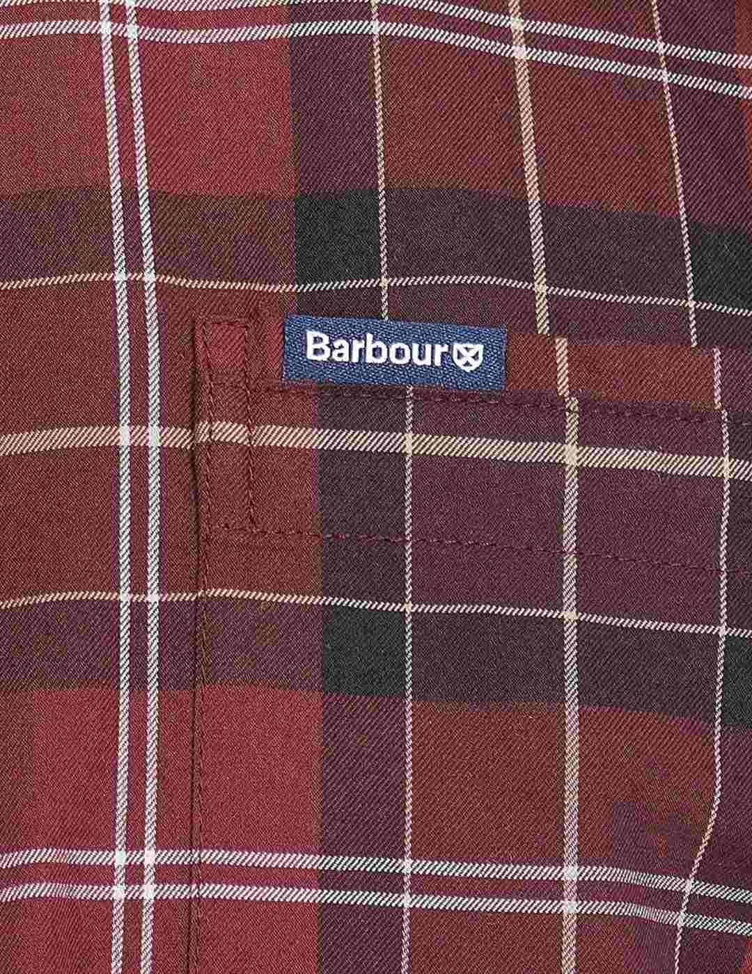Camisa Barbour Cuadros Roja Para Hombre
