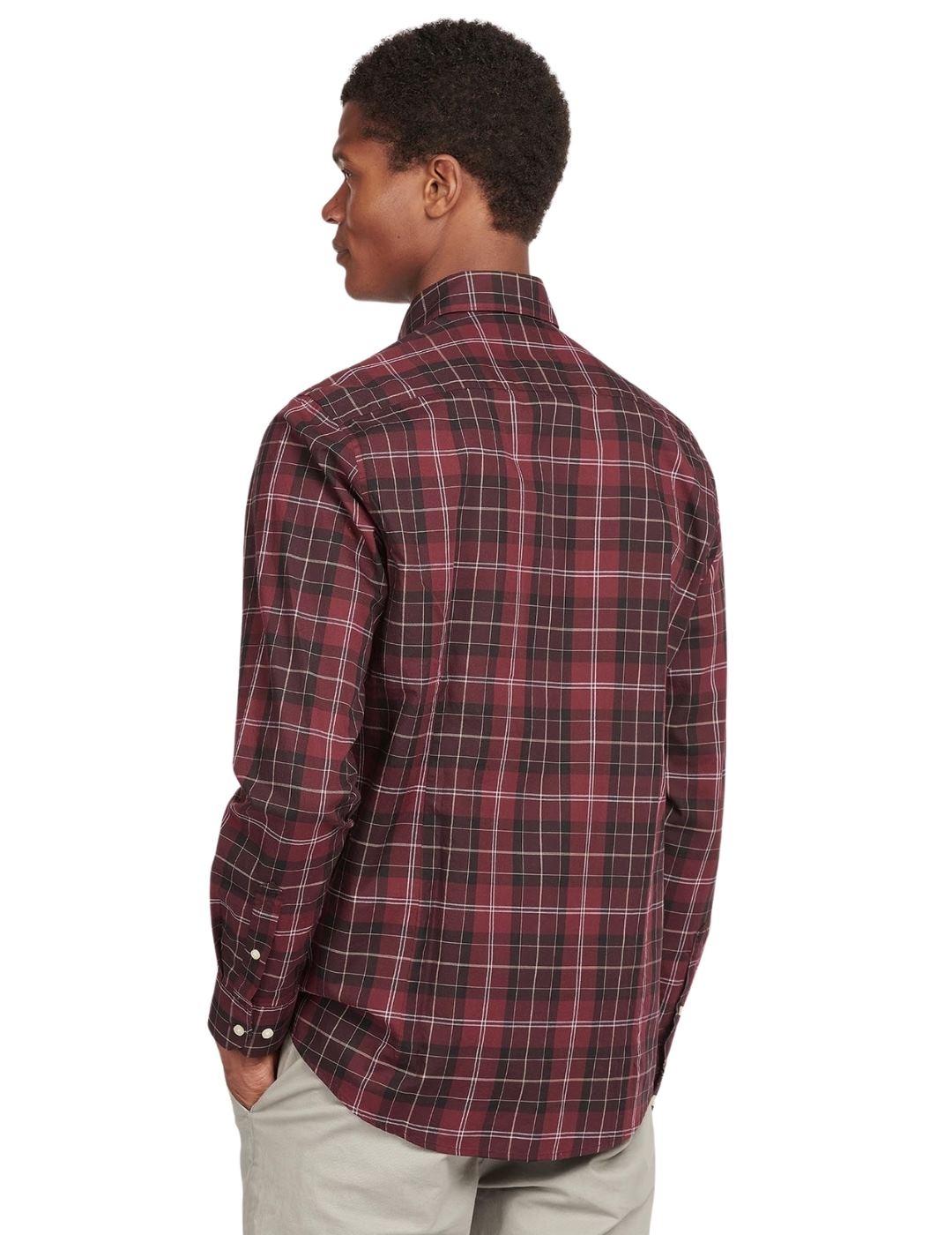 Camisa Barbour Cuadros Roja Para Hombre