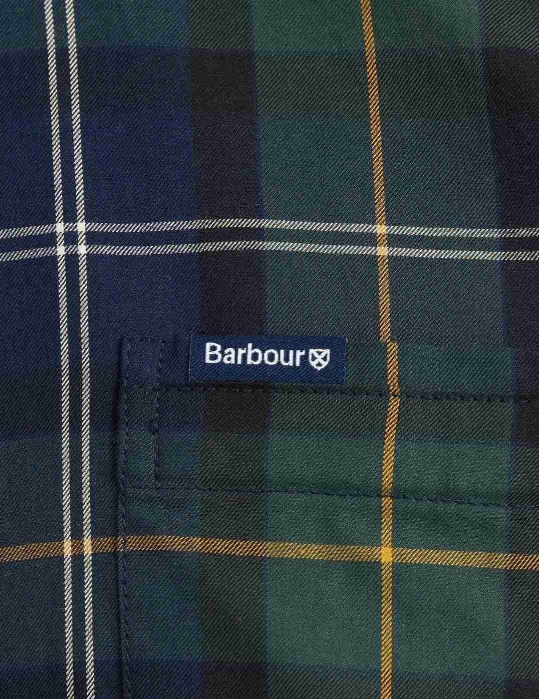 Camisa Barbour Cuadros Verde Para Hombre