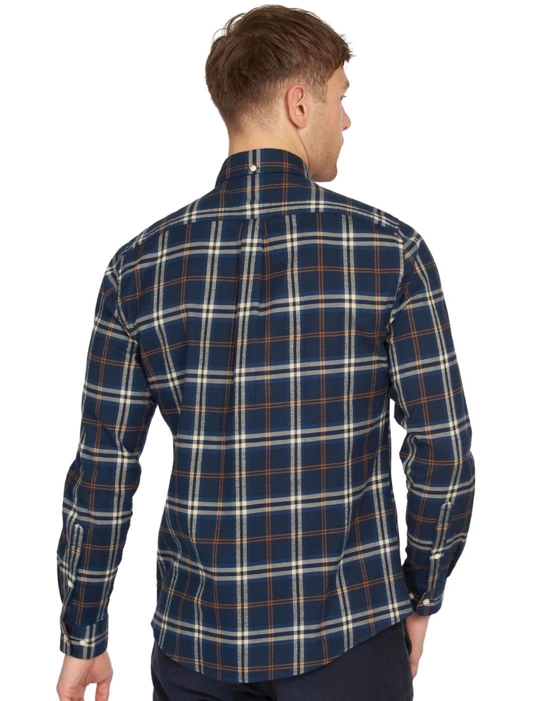 Camisa Barbour Cuadro Fantasía Azul Para Hombre
