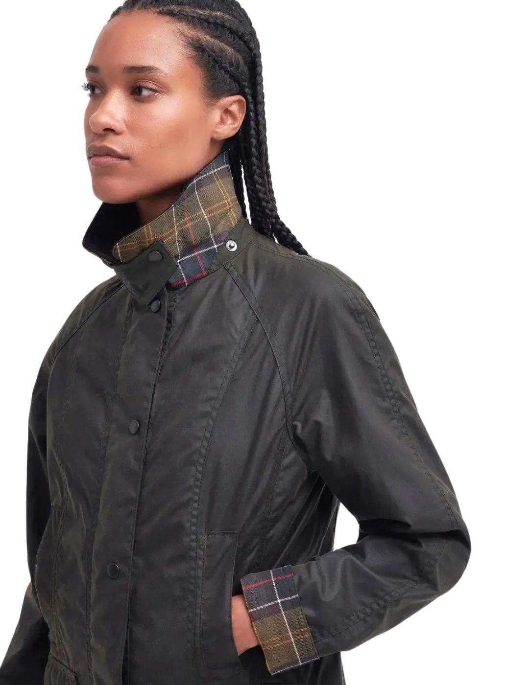 Barbour Chaqueta Classic Beadnell Wax Verde oscuro
