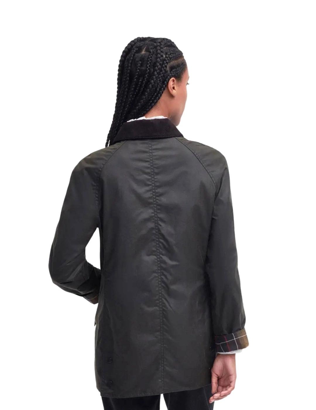 Barbour Chaqueta Classic Beadnell Wax Verde oscuro