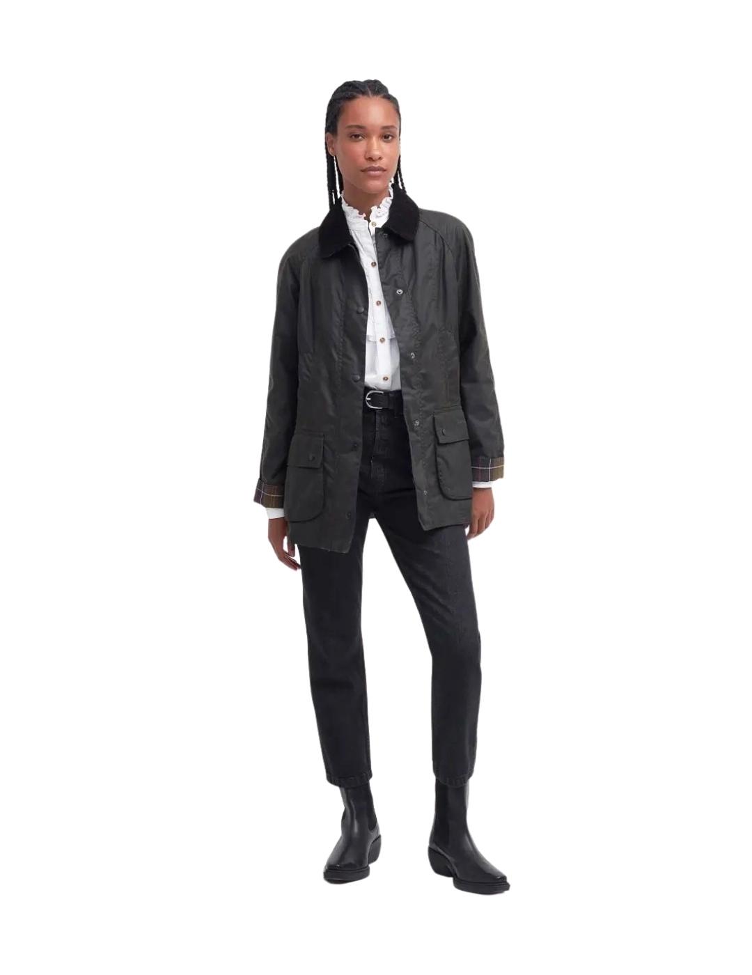 Barbour Chaqueta Classic Beadnell Wax Verde oscuro