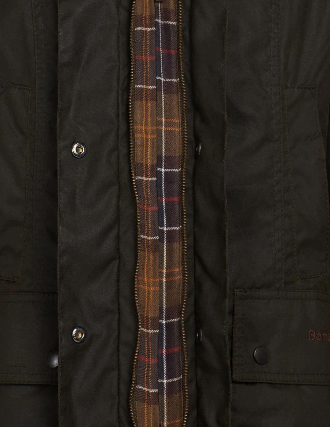 Barbour Chaqueta Classic Beadnell Wax Verde oscuro