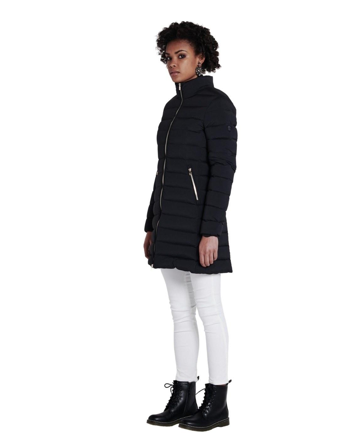 Plumas Ciesse Piumini Largo Negro Para Mujer