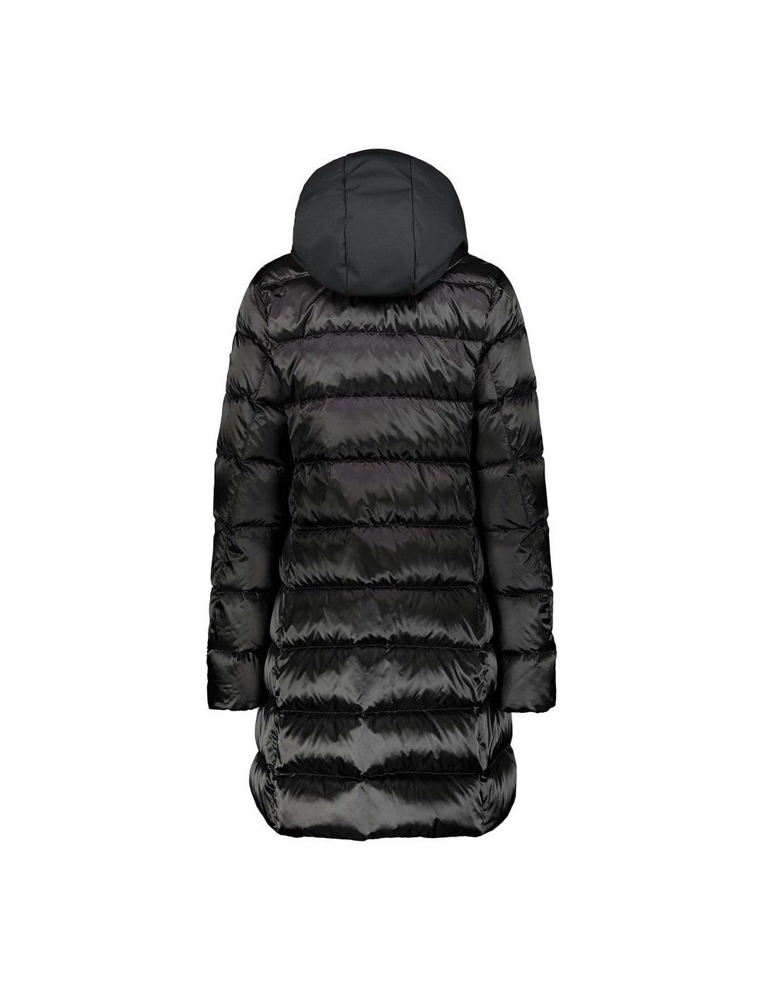 Cazadora Ciesse Piumini Combinada Negra Capucha Para Mujer