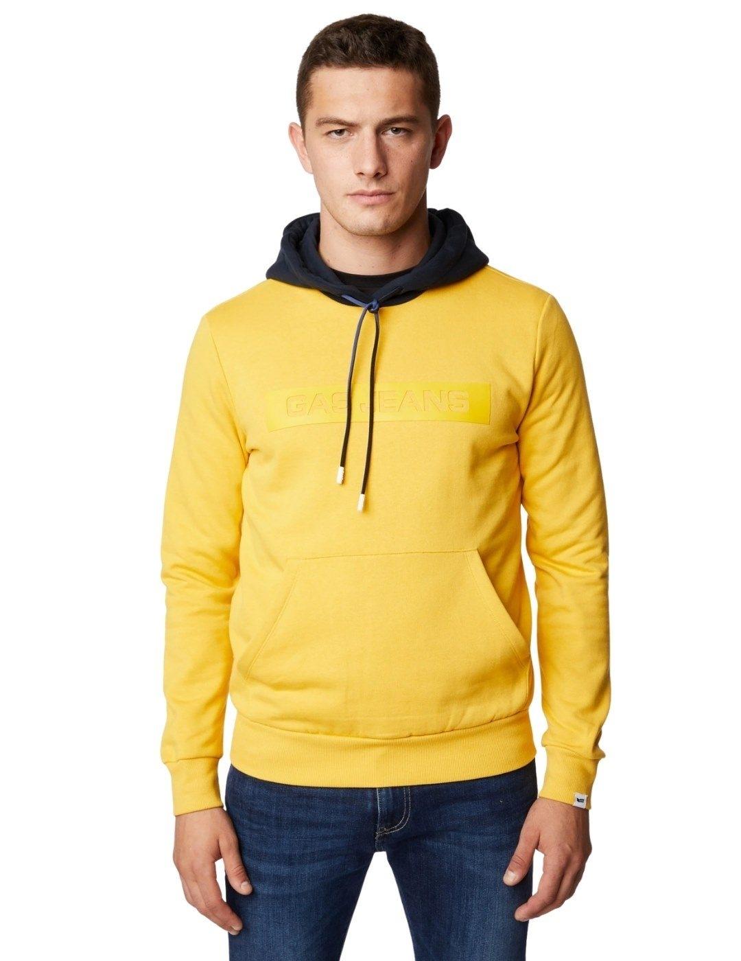 Sudadera Sven Pouch BC Amarilla Capucha Para Hombre