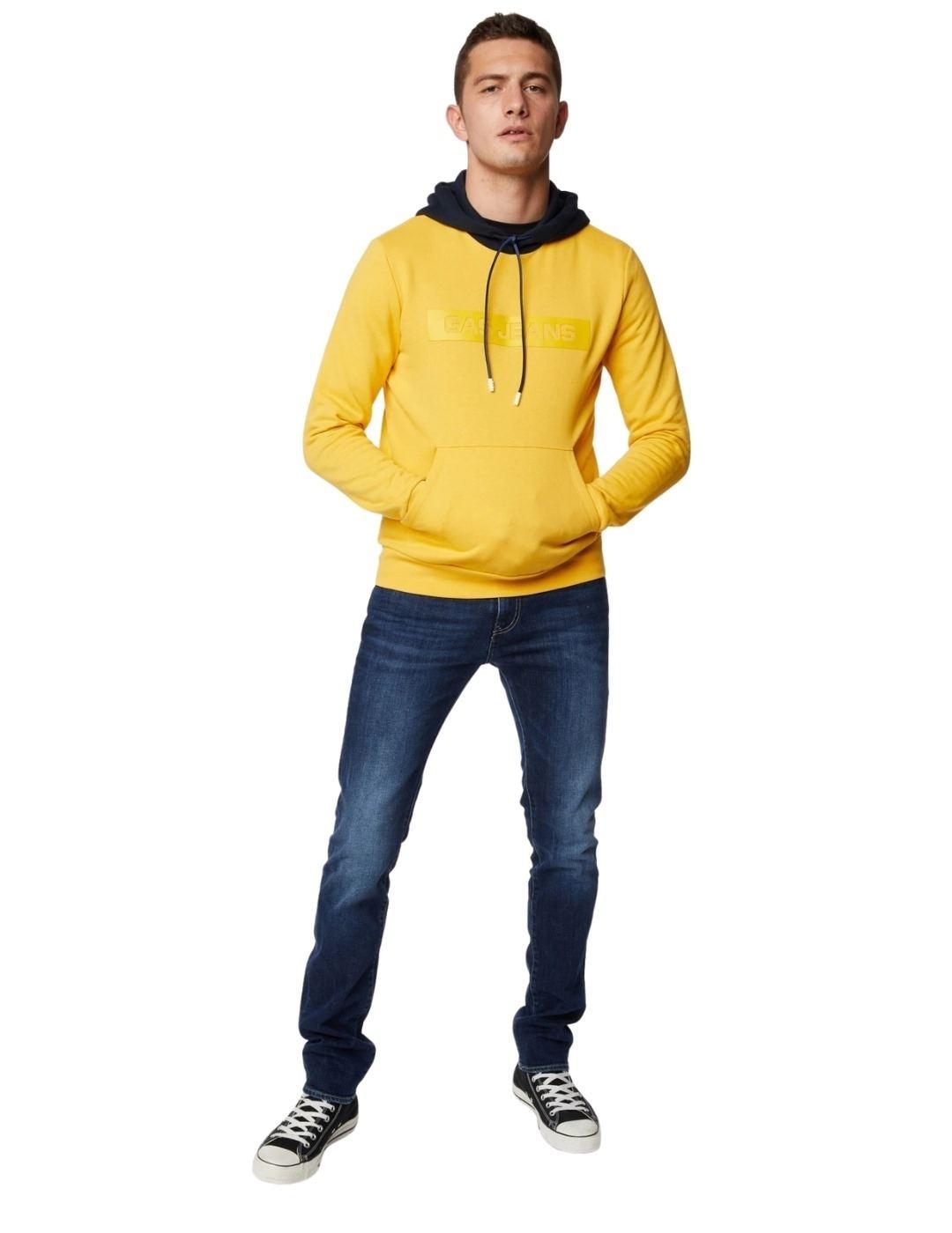 Sudadera Sven Pouch BC Amarilla Capucha Para Hombre