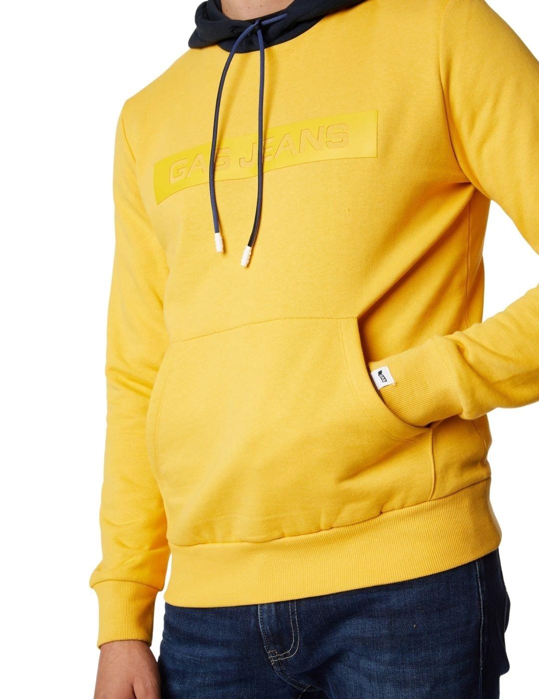 Sudadera Sven Pouch BC Amarilla Capucha Para Hombre