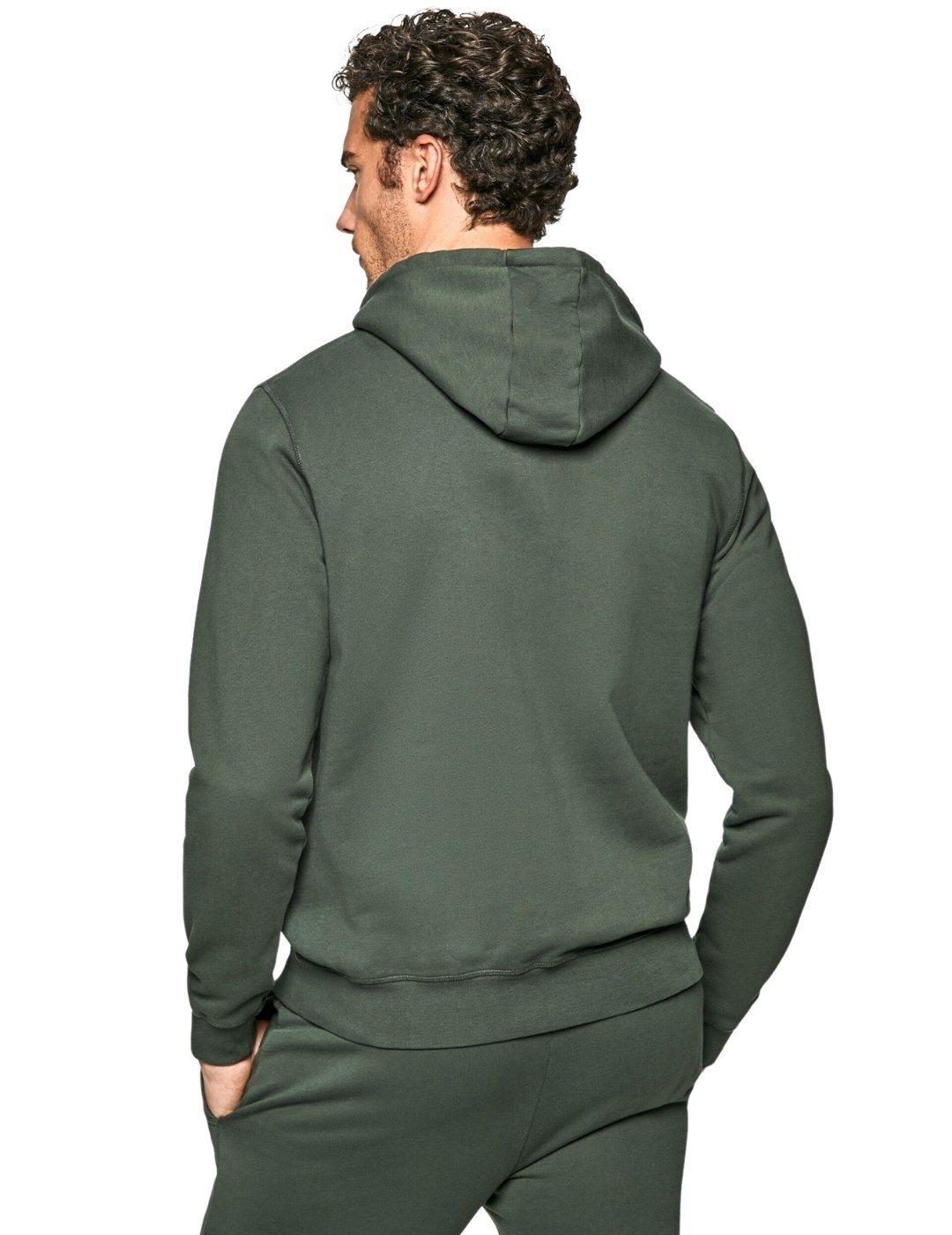 Sudadera Hackett Verde Capucha Para Hombre