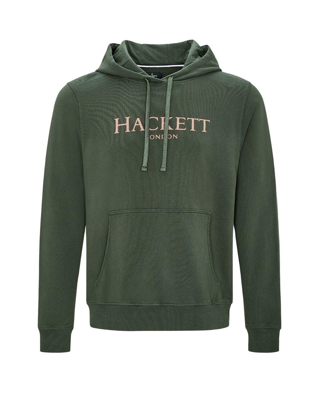 Sudadera Hackett Verde Capucha Para Hombre
