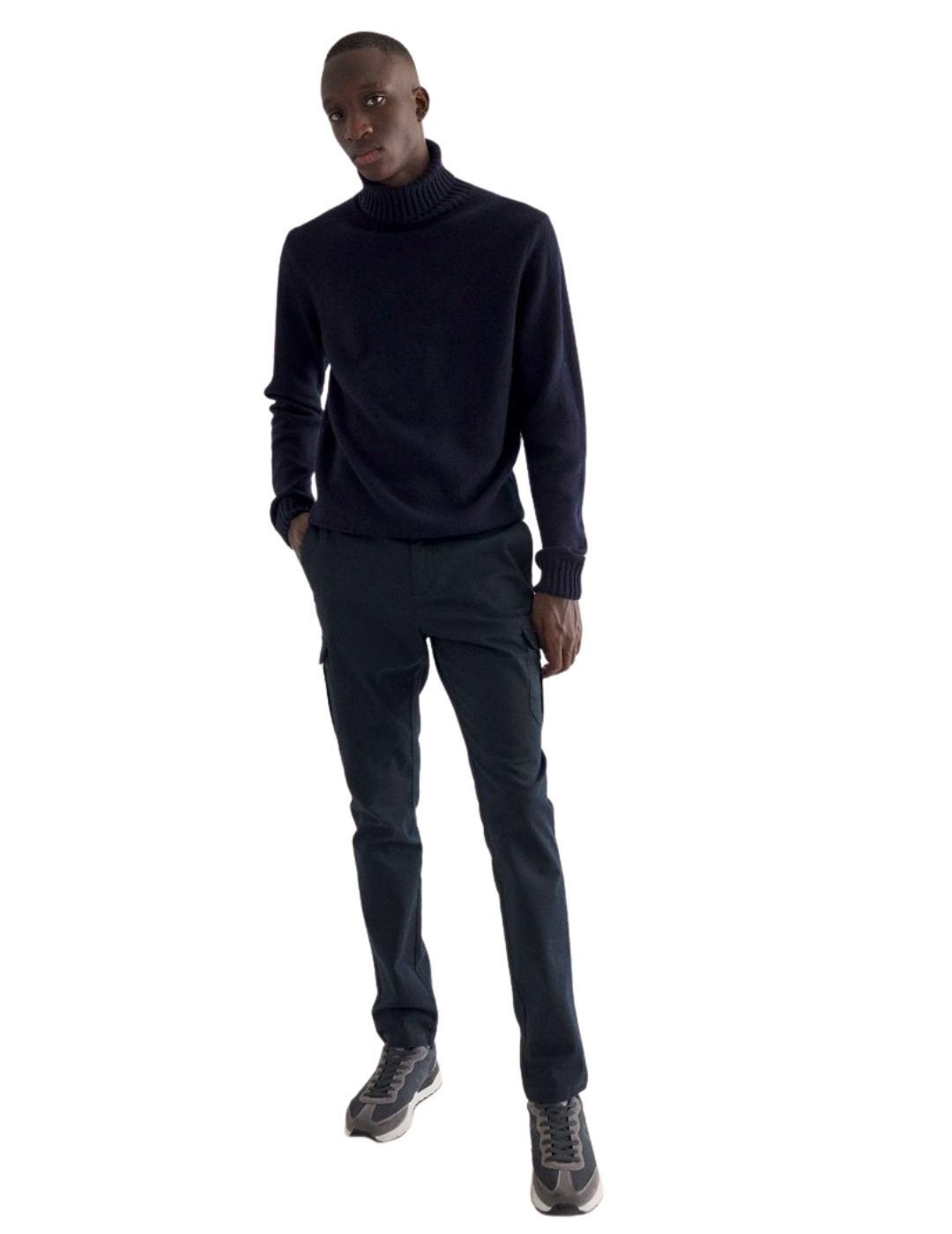 Pantalón Ecoalf Pablo Marino Cargo Para Hombre