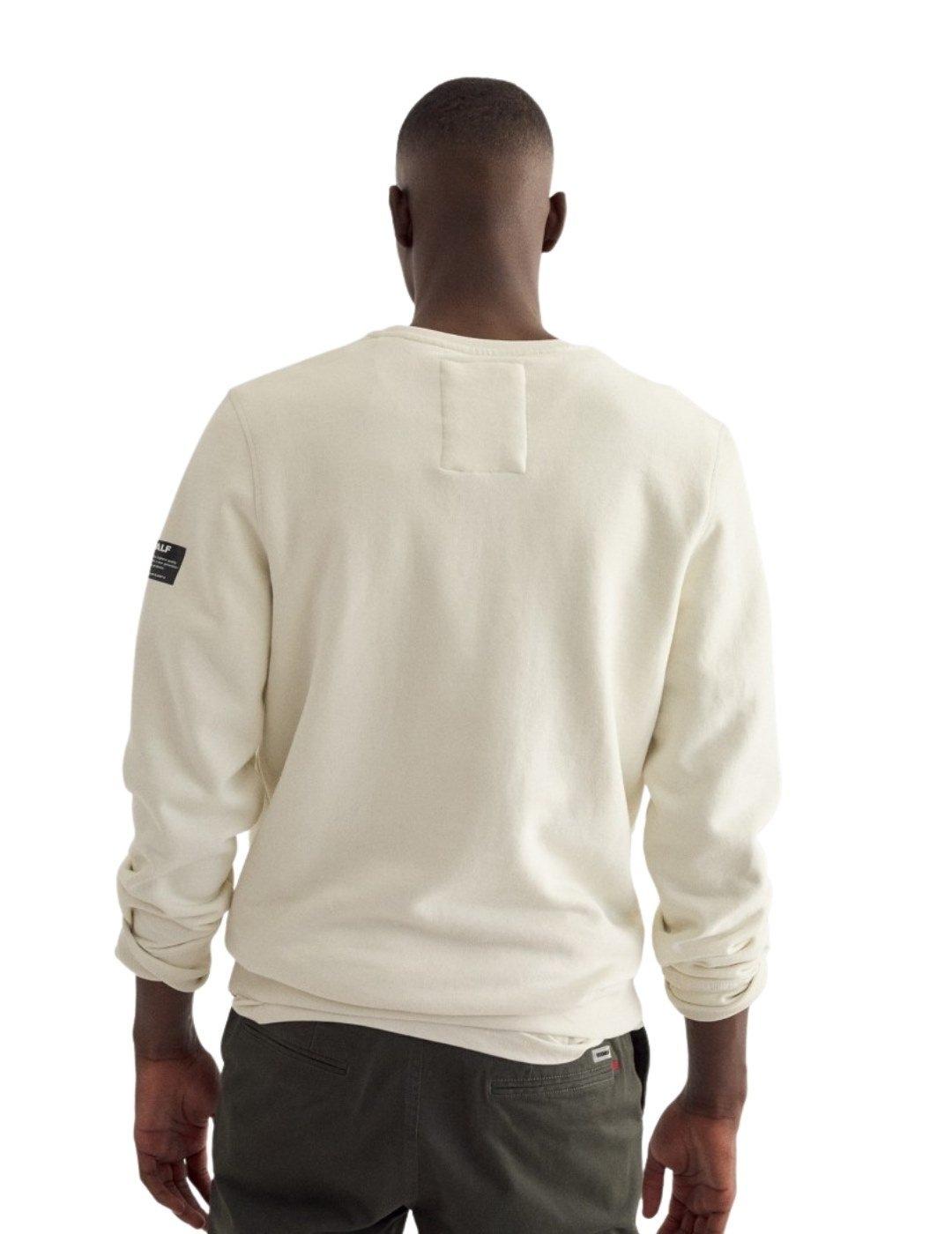 Sudadera Ecoalf Bardero Blanca Para Hombre