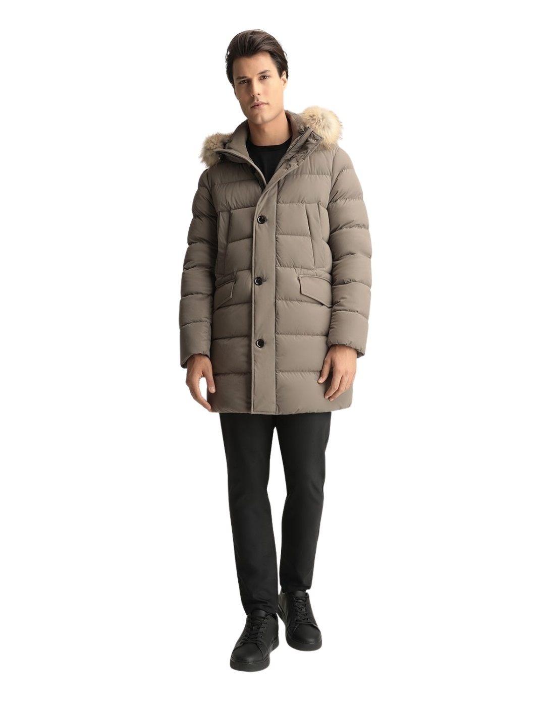 Parka Hetregó Con Pelo Mate Parker Marrón Para Hombre