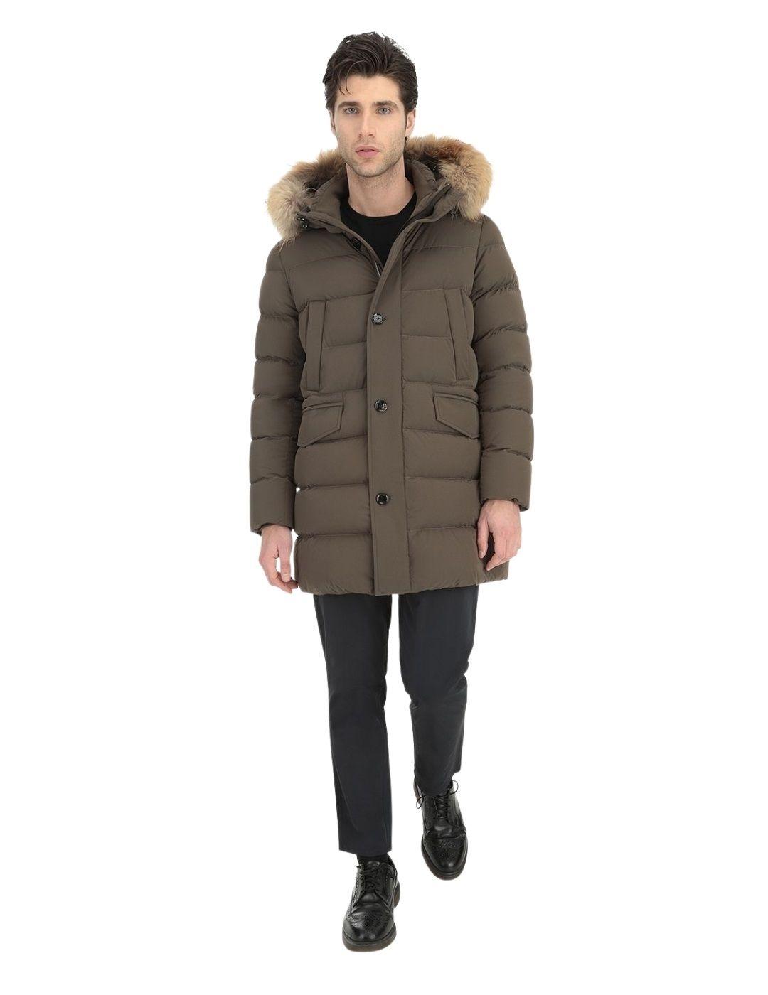 Parka Hetregó Con Pelo Mate Parker Marrón Para Hombre