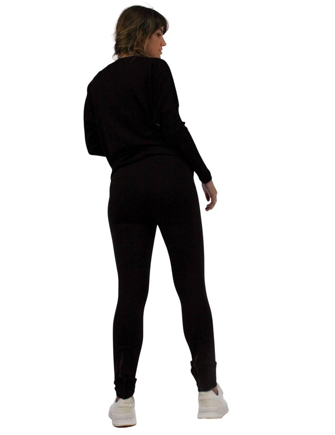 Jersey Hongo Negro Estampado Para Mujer