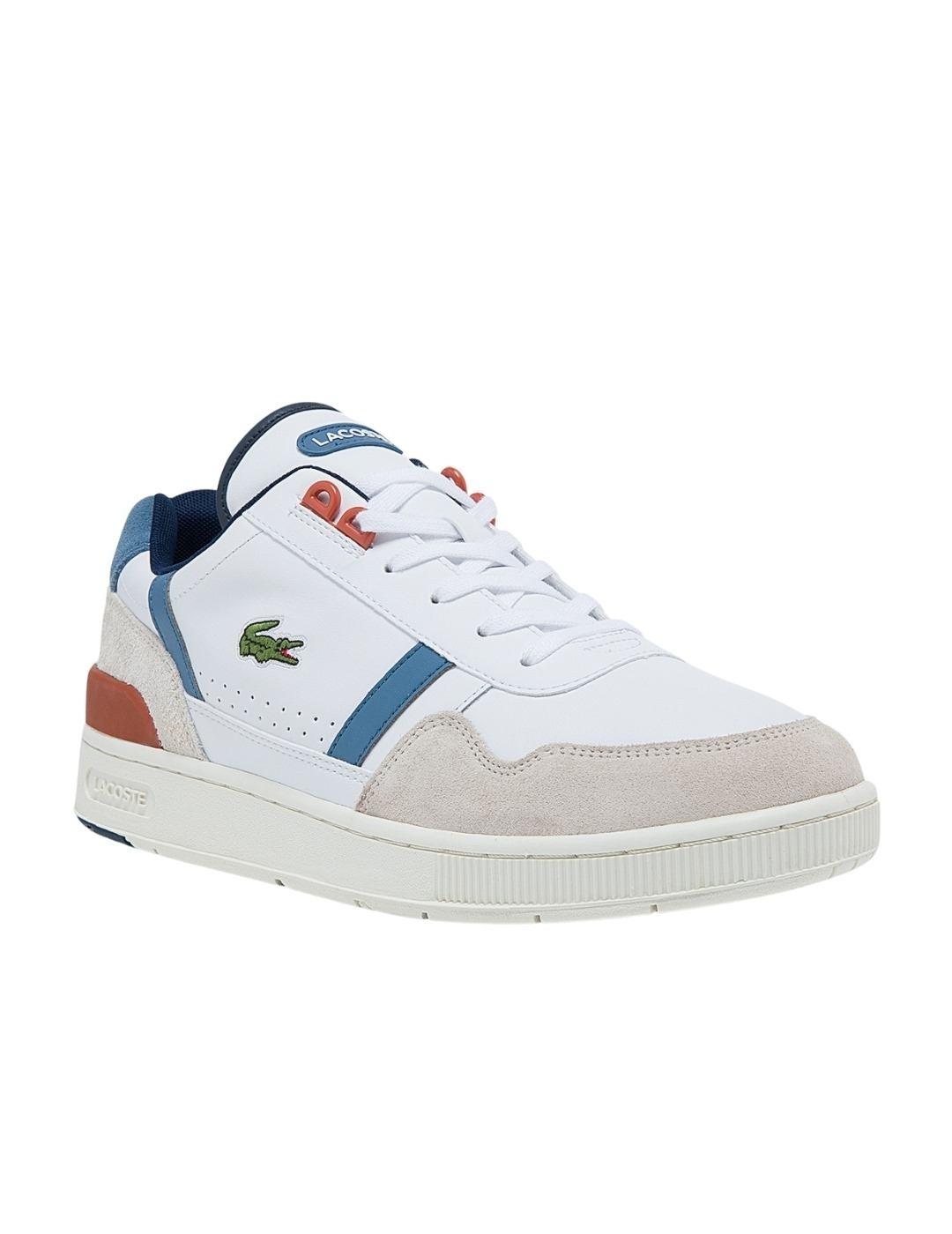 Zapatillas Lacoste Blancas Tricolor Para Hombre