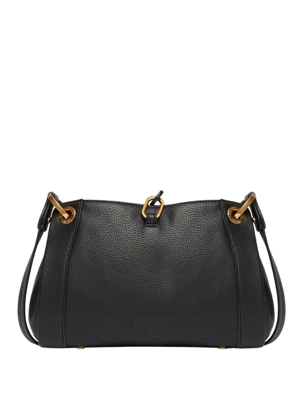 Bolso Liu Jo Bandolera Negro Candado Para Mujer