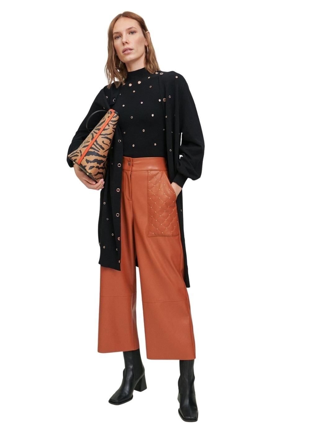 Cárdigan Lola Casademunt Larga Negra Para mujer