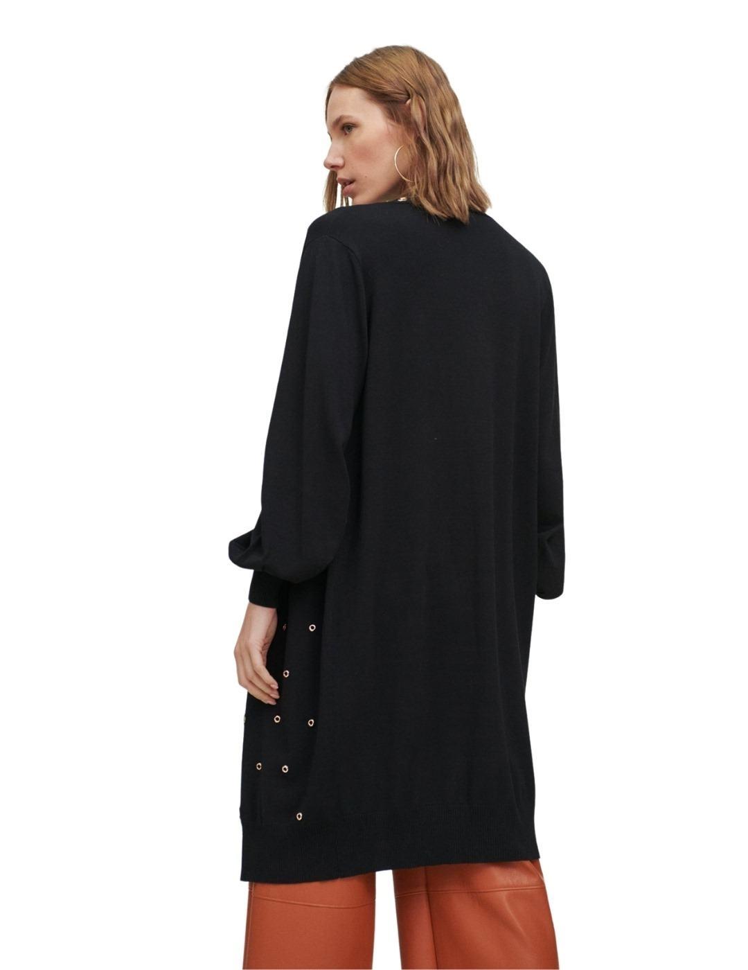 Cárdigan Lola Casademunt Larga Negra Para mujer