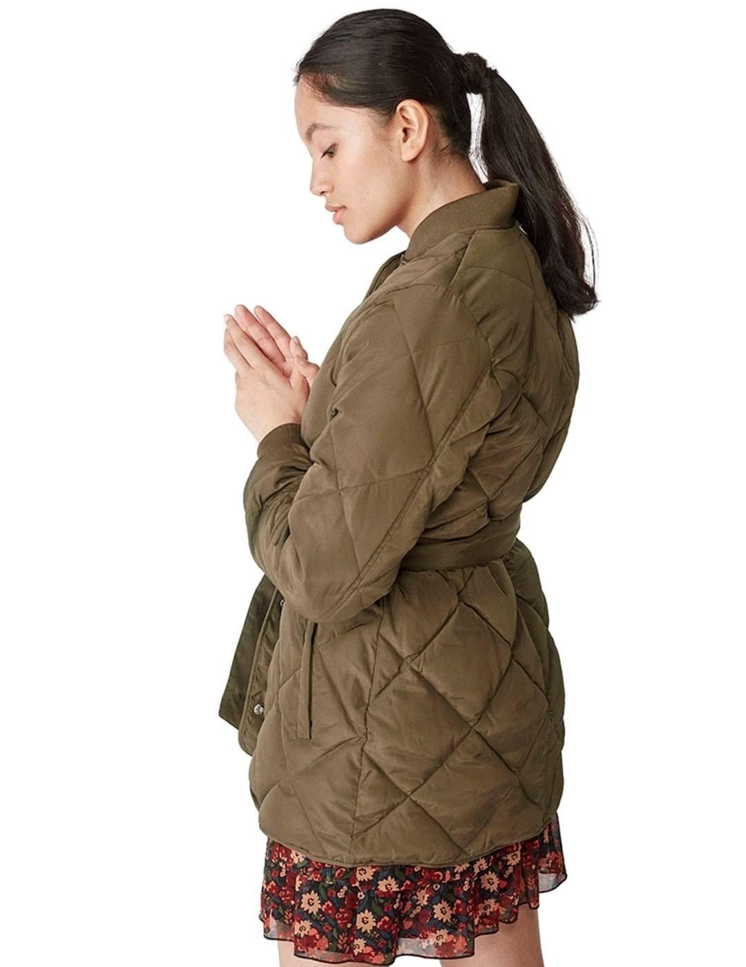 Plumas Naf Naf Kaki Para Mujer