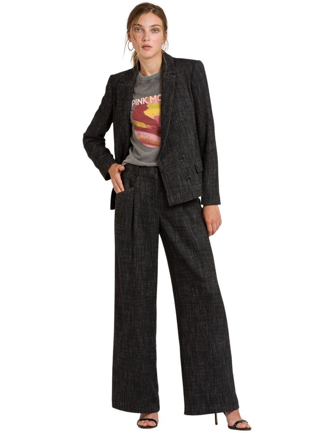 Pantalón Naf Naf Negro de Vestir Para Mujer