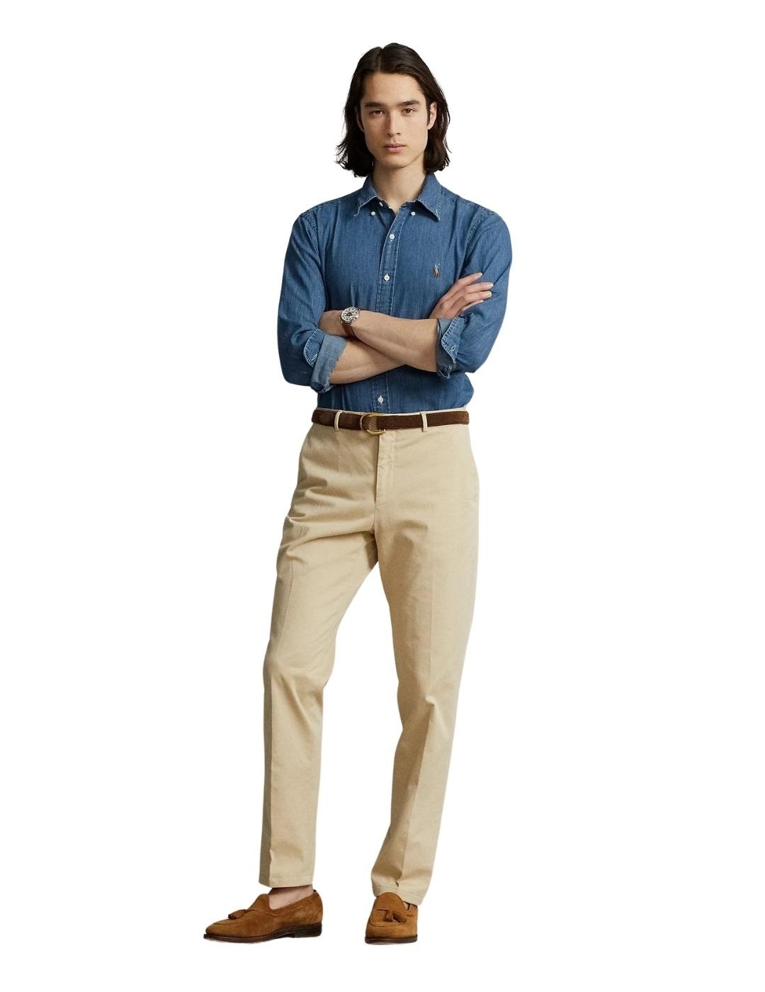 Camisa Ralph Lauren Vaquera Azul Para Hombre