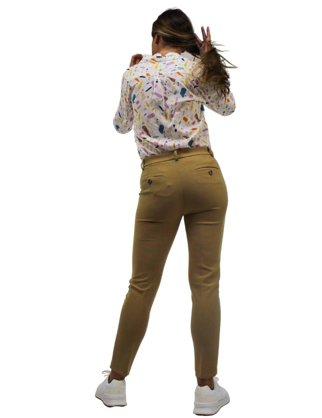 Camisa Vilagallo Blanca Estampada Para Mujer