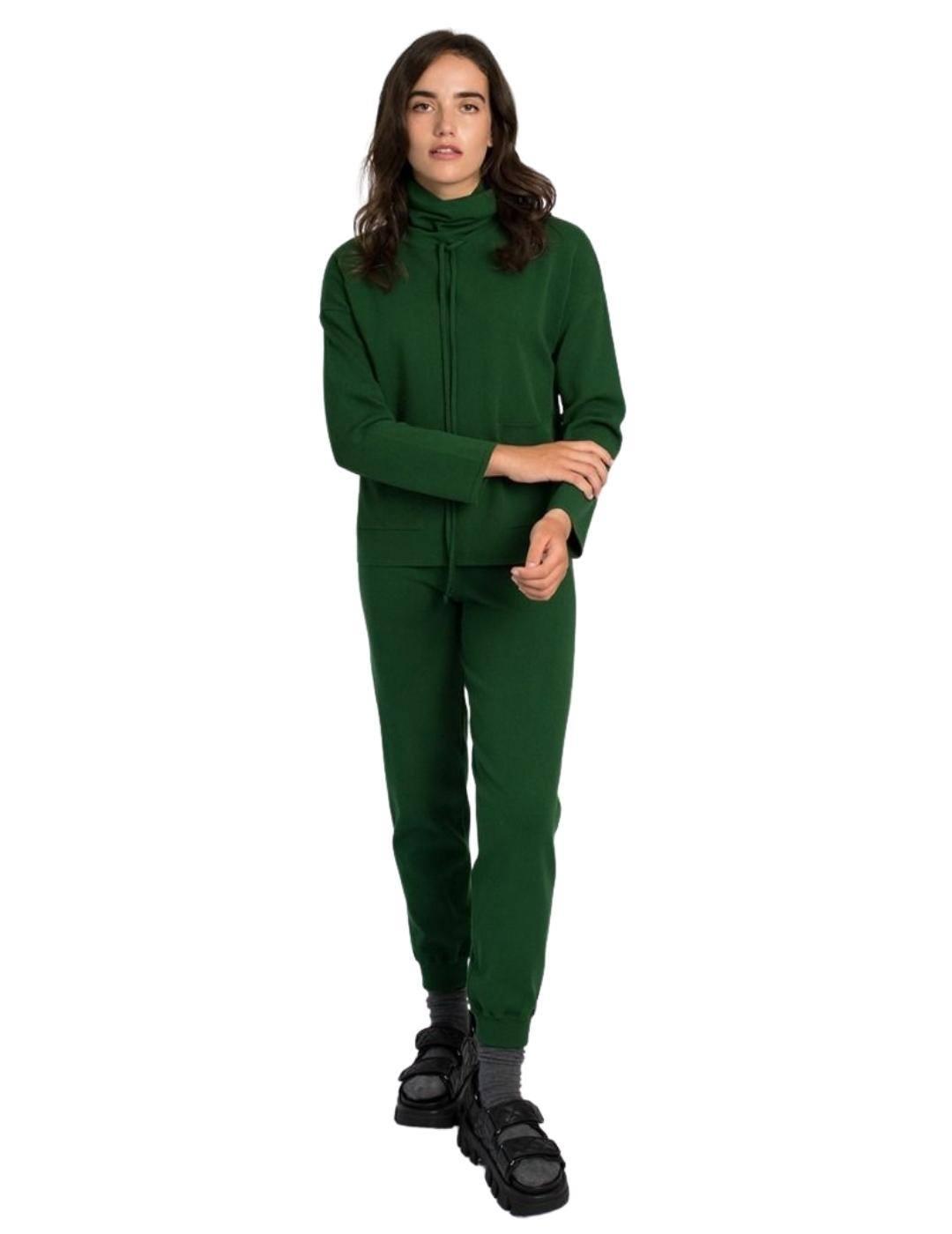Sudadera Pisonero Urban Verde Para Mujer