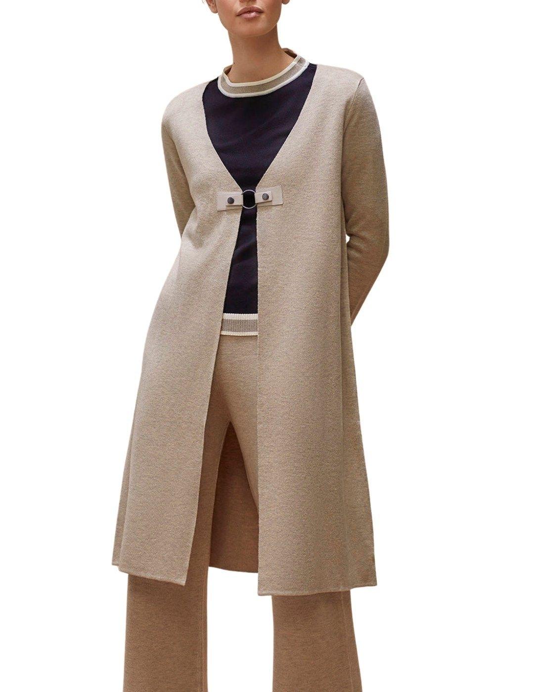 Cardigan Javier Simorra Beige de Punto Para Mujer