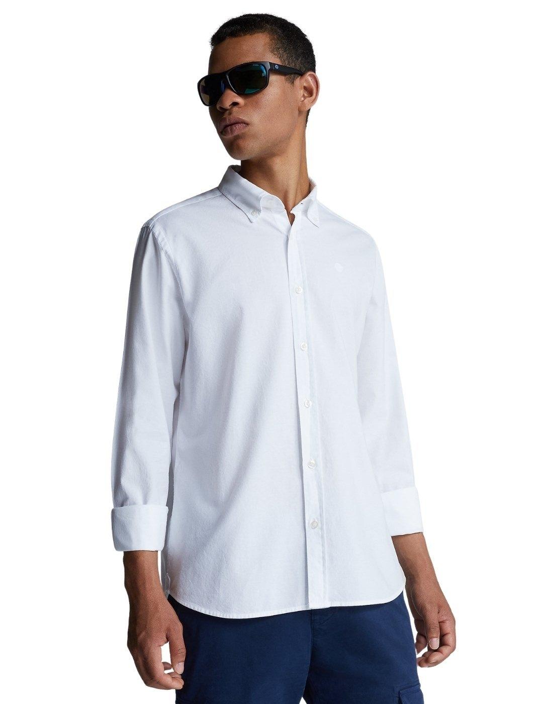 Camisa Nortih Sails Blanco Algodón Para Hombre