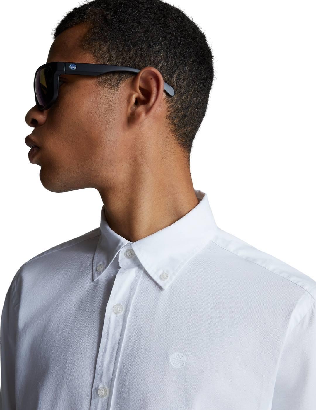 Camisa Nortih Sails Blanco Algodón Para Hombre