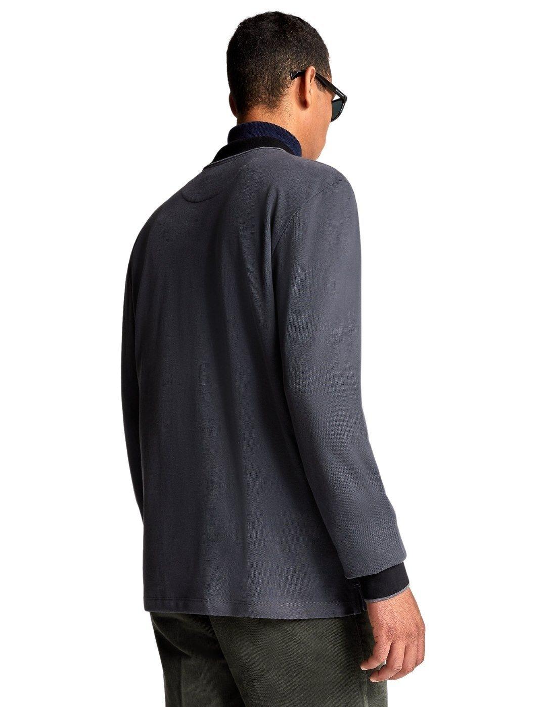 Polo North Sails Manga Larga Gris Para Hombre