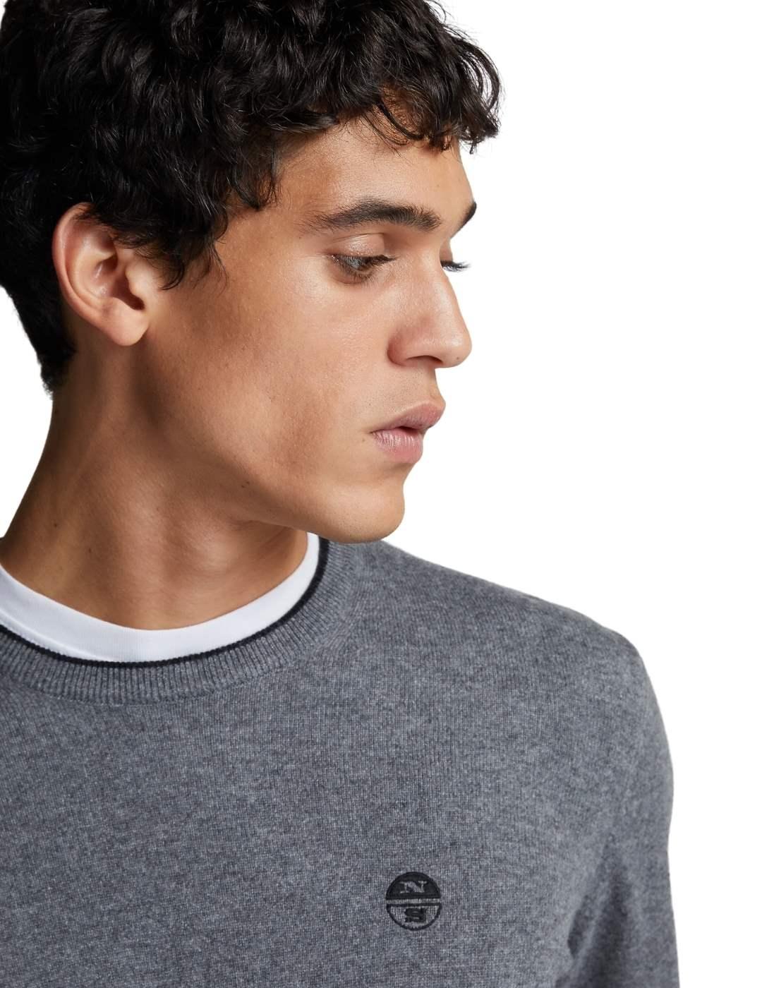 Jersey North Sails Gris Para Hombre
